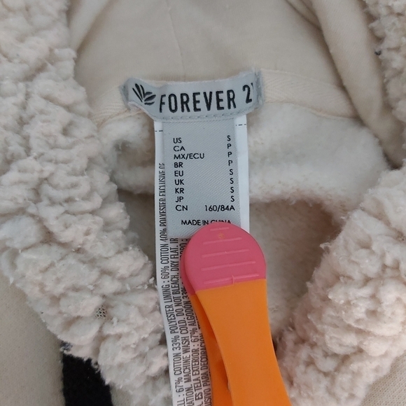 Forever 21 cozy hoodie sweater side zip - Picture 5 of 7